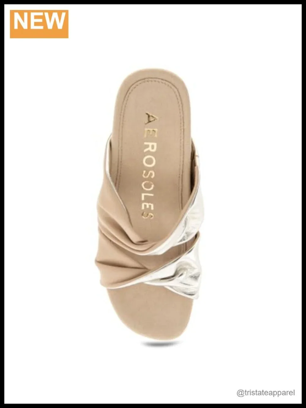 Aerosoles Mercer Women's Slide Sandals Faux Leather Wedge Heel Comfort Walking